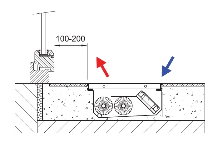 Ventiloconvector de pardoseala ingropat ISAN ACTIV FLB20-12 4800
